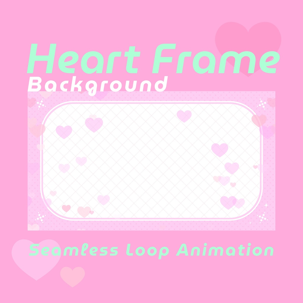 【ループ背景｜配信・動画】 推しカラー演出！ハートが溢れるカワイイループ背景アニメーション全10種❤️mp4・10秒ループ