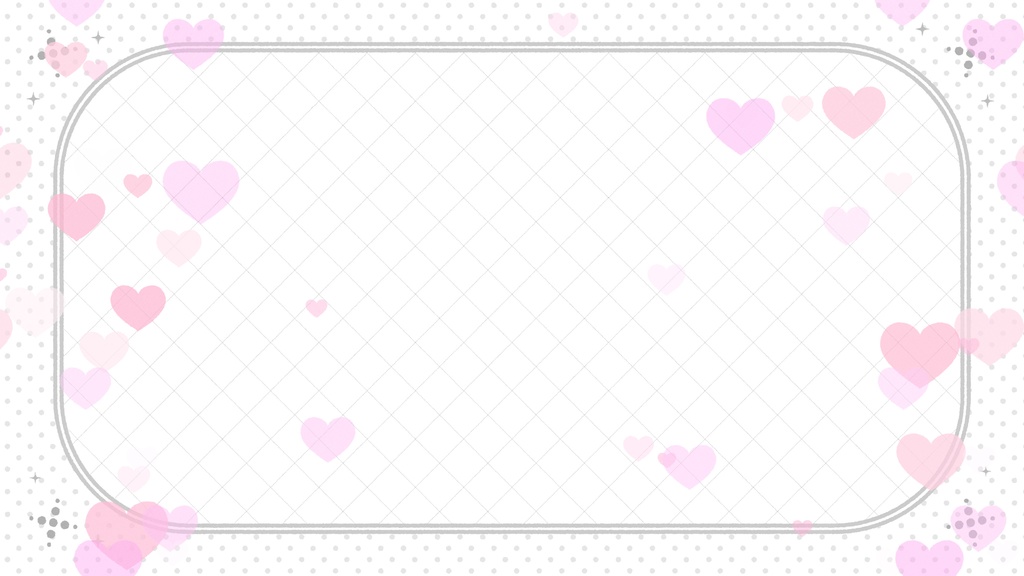 【ループ背景|配信・動画】モノトーンに推しカラーのハートが可愛い♡ループ背景アニメーション全10種・mp4・10秒