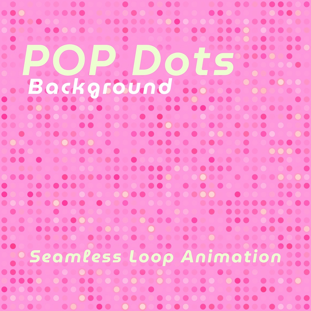 【ループ背景｜配信・動画】POPでかわいいドットが点滅するカラフルな背景アニメーション・10秒ループ・mp4