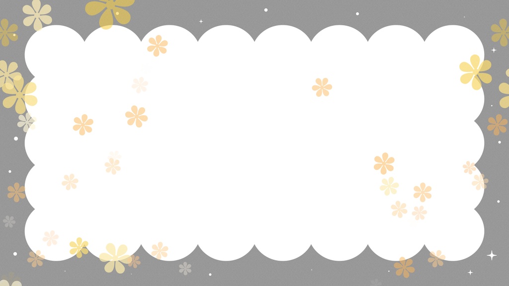 【ループ背景|配信・動画】モノトーンフレームに推しカラーの花で可愛い🌸ループ背景アニメーション全10種・mp4