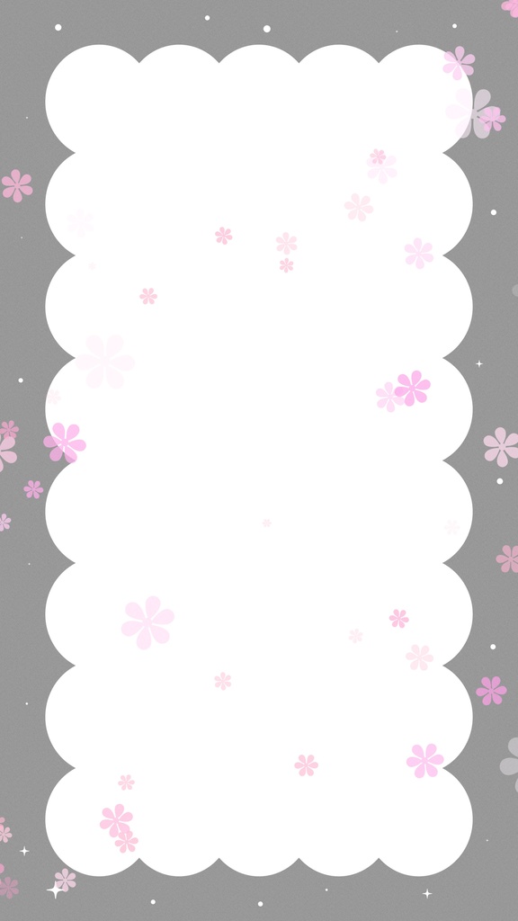 【ループ背景|配信・動画】モノトーンフレームに推しカラーの花で可愛い🌸ループ背景アニメーション全10種・mp4