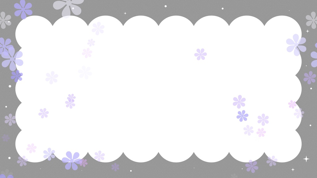 【ループ背景|配信・動画】モノトーンフレームに推しカラーの花で可愛い🌸ループ背景アニメーション全10種・mp4