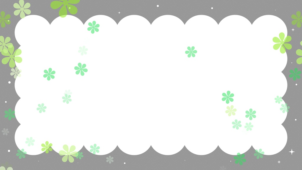 【ループ背景|配信・動画】モノトーンフレームに推しカラーの花で可愛い🌸ループ背景アニメーション全10種・mp4