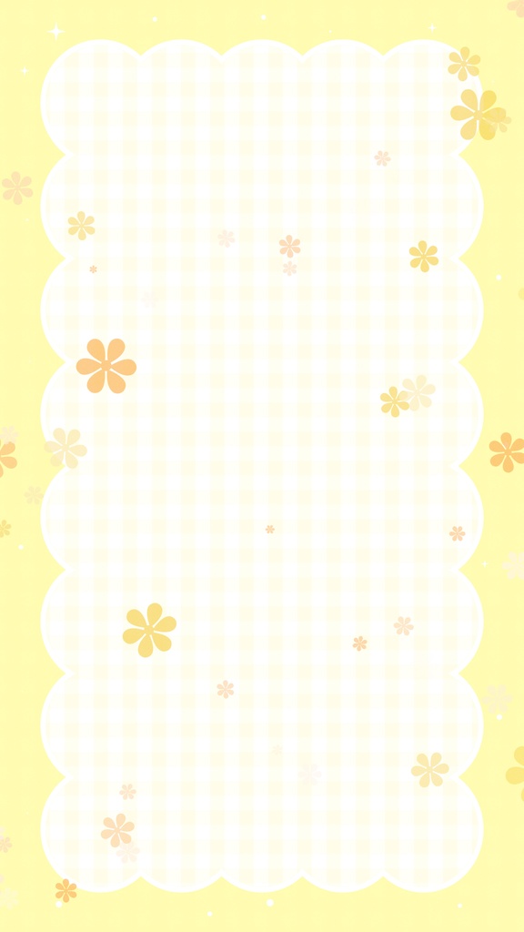 【ループ背景|配信・動画】チェックのフレームに花が舞う可愛らしい背景アニメーション・10秒ループ・mp4