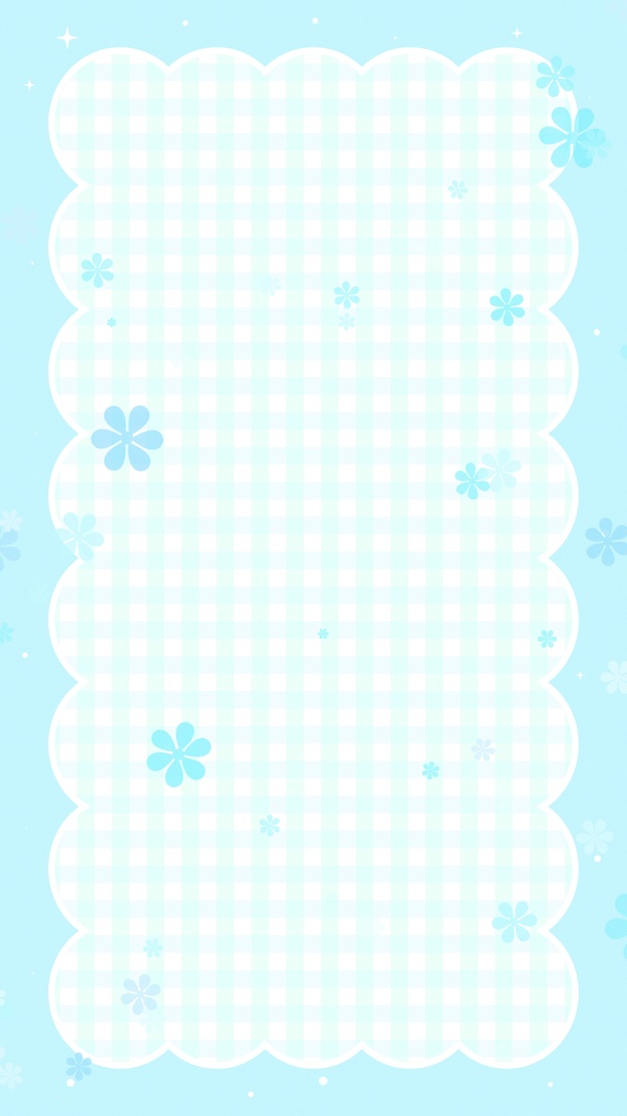 【ループ背景|配信・動画】チェックのフレームに花が舞う可愛らしい背景アニメーション・10秒ループ・mp4