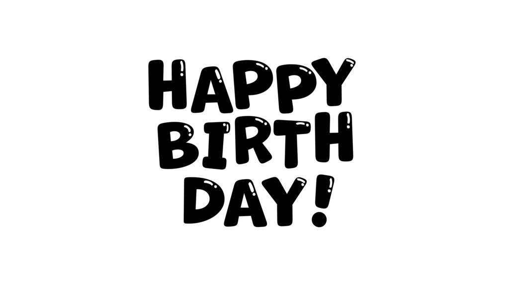 【透過エフェクト】HAPPY BIRTHDAY!テキストアニメーション&画像セット🎂