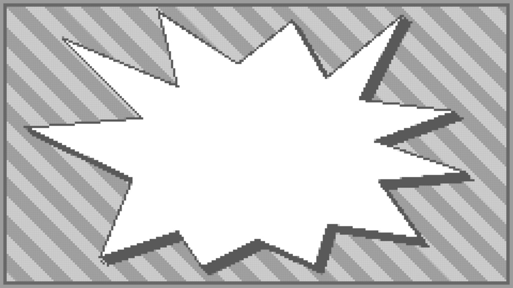 【ループ背景|配信・動画】8bitレトロゲーム風!POPなコミック爆発インパクトフレーム背景・全14種・mp4・10秒ループ