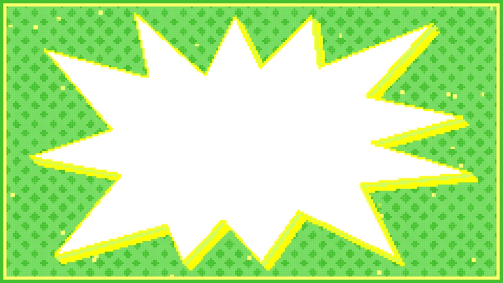 【ループ背景|配信・動画】8bitレトロゲーム風!POPなコミック爆発インパクトフレーム背景・全14種・mp4・10秒ループ