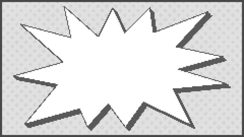 【ループ背景|配信・動画】8bitレトロゲーム風!POPなコミック爆発インパクトフレーム背景・全14種・mp4・10秒ループ