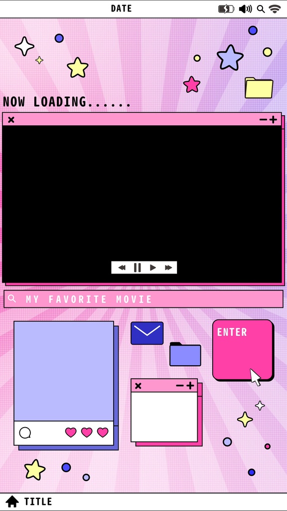 【配信・動画】可愛いPC画面風🖥️配信に便利なオープニング、エンディング、トランジション、タイトル動画セット