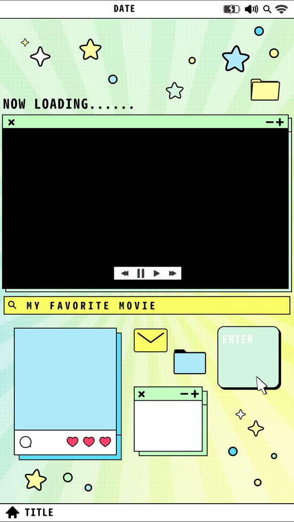 【配信・動画】可愛いPC画面風🖥️配信に便利なオープニング、エンディング、トランジション、タイトル動画セット
