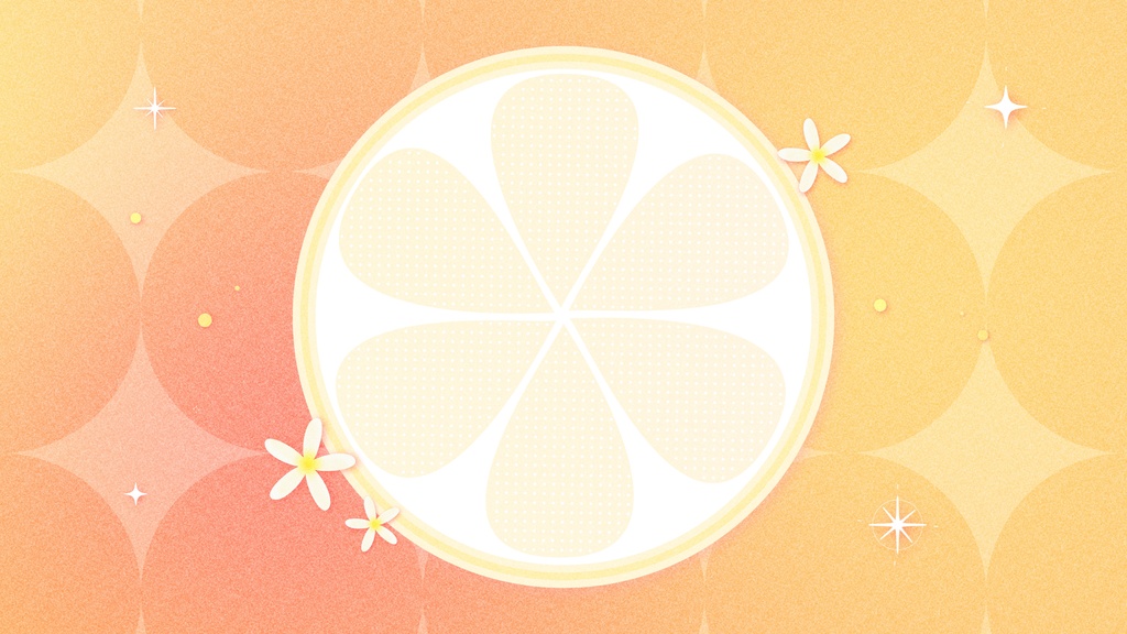 【ループ背景|透過FX】かわいい柑橘系ループ背景🍋🟩&透過デコ素材セット✨10秒ループ・mp4・透過mov