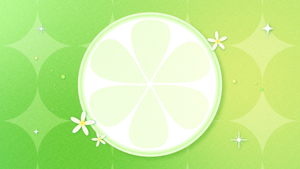 【ループ背景|透過FX】かわいい柑橘系ループ背景🍋🟩&透過デコ素材セット✨10秒ループ・mp4・透過mov