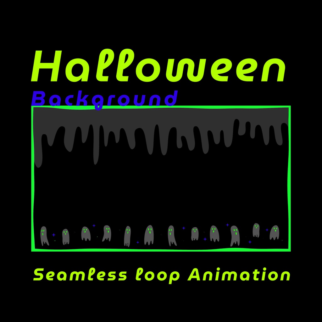 【ループ背景|配信・動画】ハロウィン背景18種⭐️可愛いおばけのアニメーション👻mp4・10秒ループ・縦横サイズ