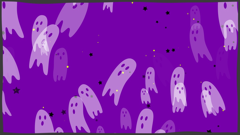 【ループ背景|配信・動画】ハロウィン背景18種⭐️可愛いおばけのアニメーション👻mp4・10秒ループ・縦横サイズ