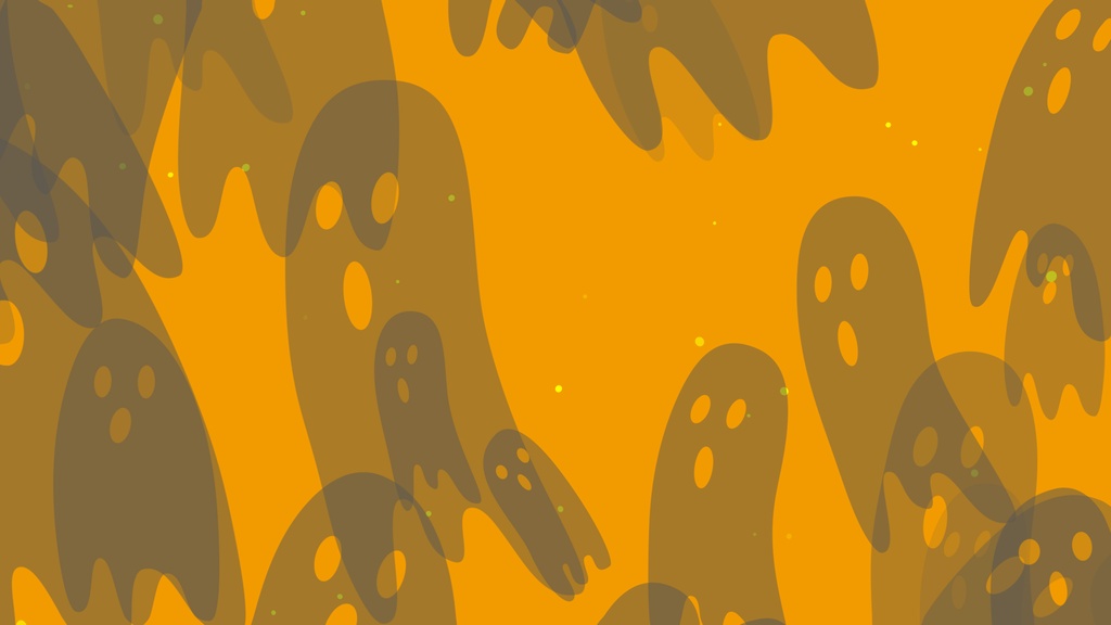 【ループ背景|配信・動画】ハロウィン背景18種⭐️可愛いおばけのアニメーション👻mp4・10秒ループ・縦横サイズ