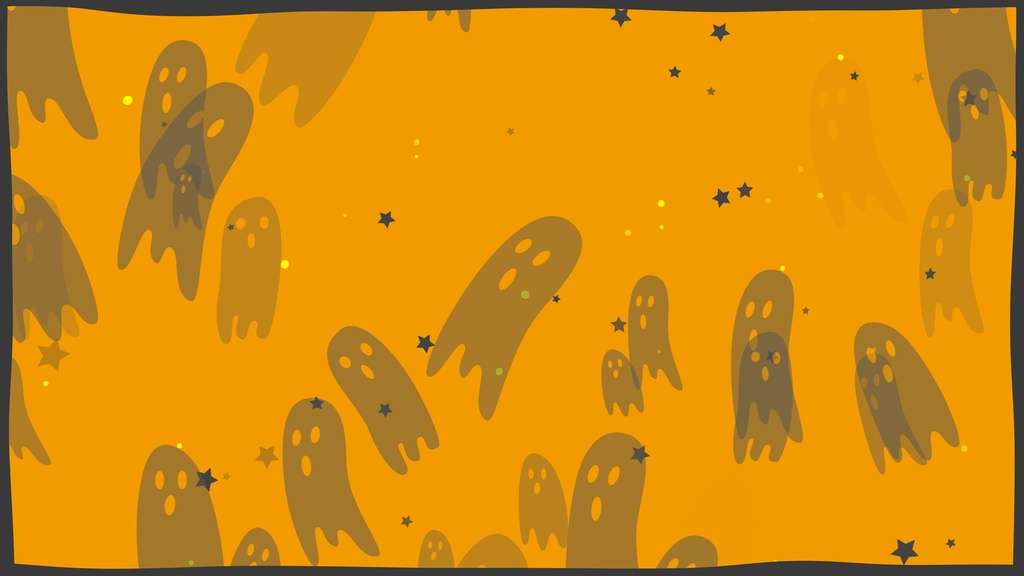 【ループ背景|配信・動画】ハロウィン背景18種⭐️可愛いおばけのアニメーション👻mp4・10秒ループ・縦横サイズ