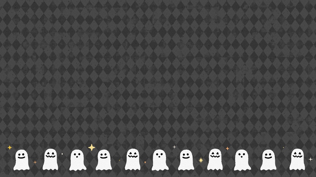 【ループ背景|配信・動画】可愛いオバケ👻のハロウィン背景全18種✨10秒シームレスループ・mp4・