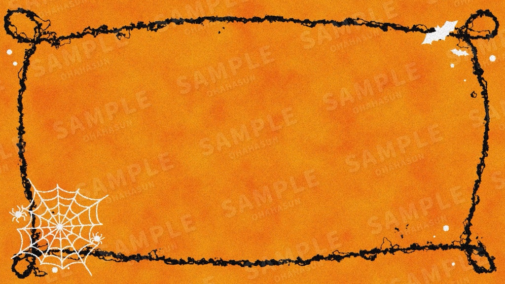 【ループ背景|配信・動画】ハロウィン向け🎃✨クモの巣フレーム&背景アニメーション全10種・mp4・10秒ループ