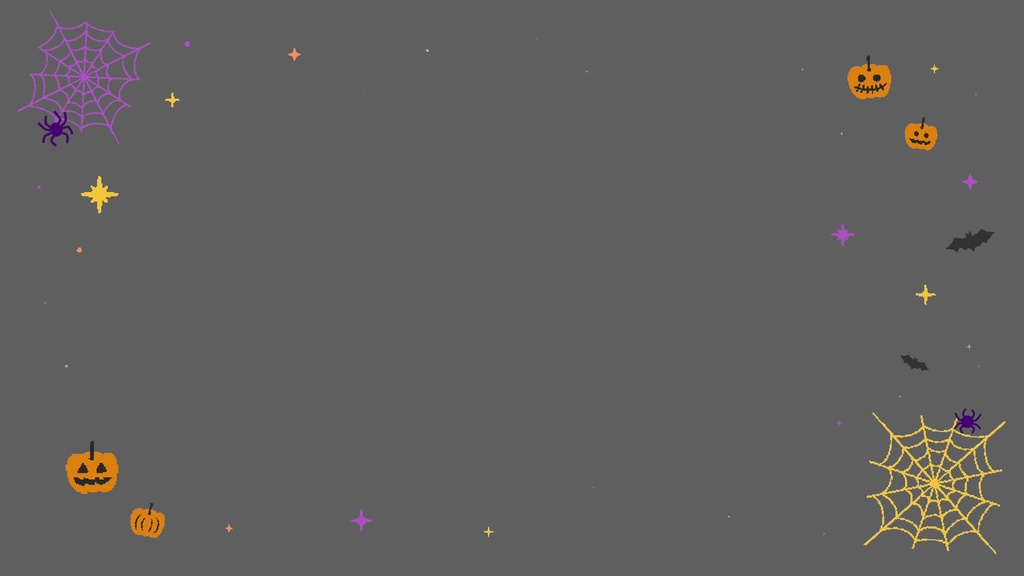 【OBS対応|透過|ループ】8bitレトロゲーム風🎃可愛く動く!ハロウィンアイコン全27種セット・mov・webm・透過・オーバーレイ