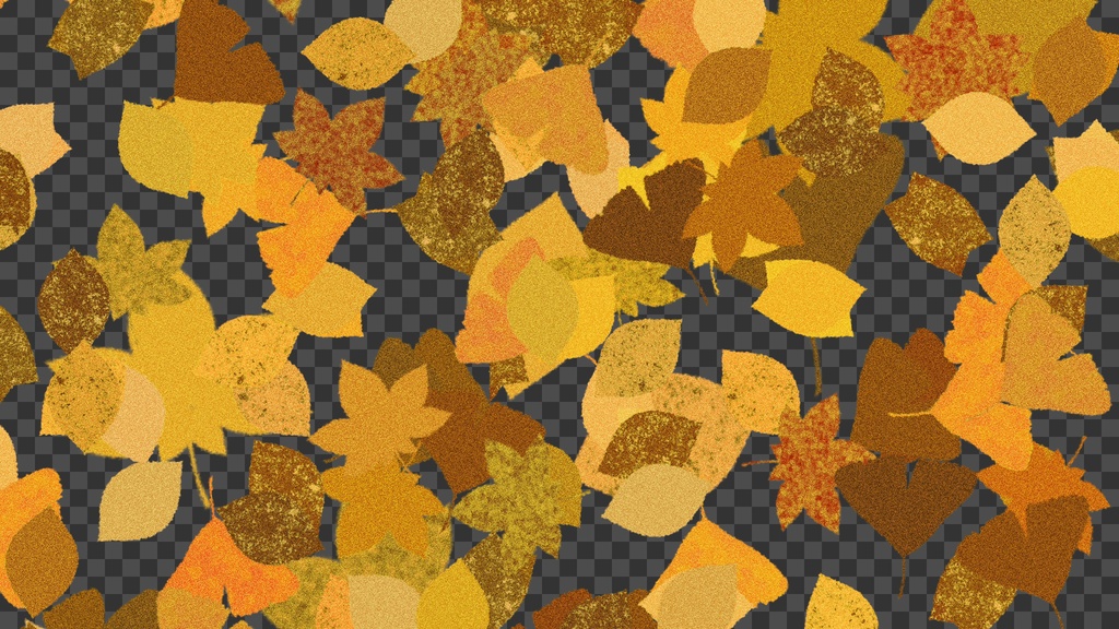 【透過トランジション】紅葉&チェックの秋色トランジション8種セット🍁mov・webm