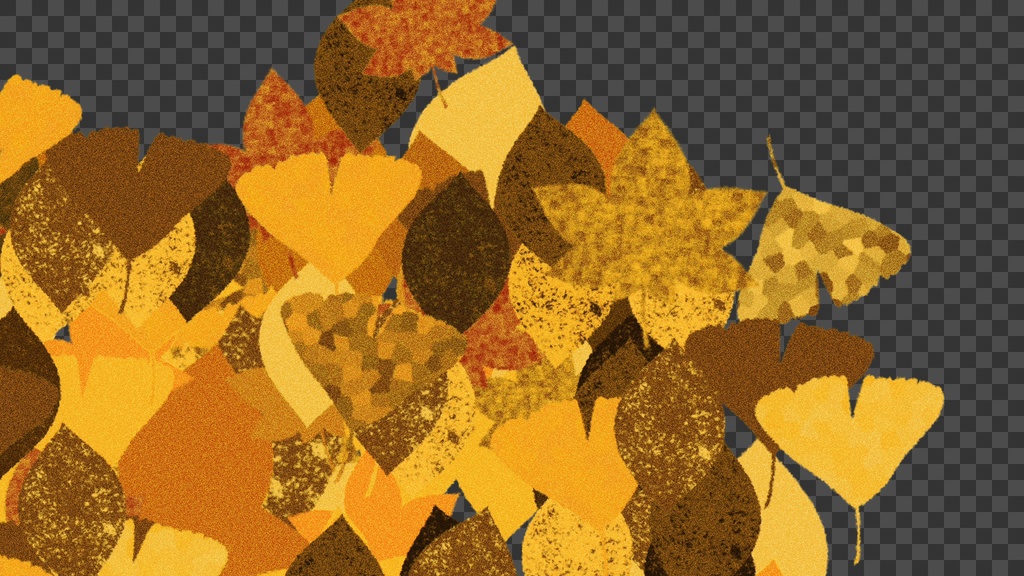 【透過トランジション】紅葉&チェックの秋色トランジション8種セット🍁mov・webm