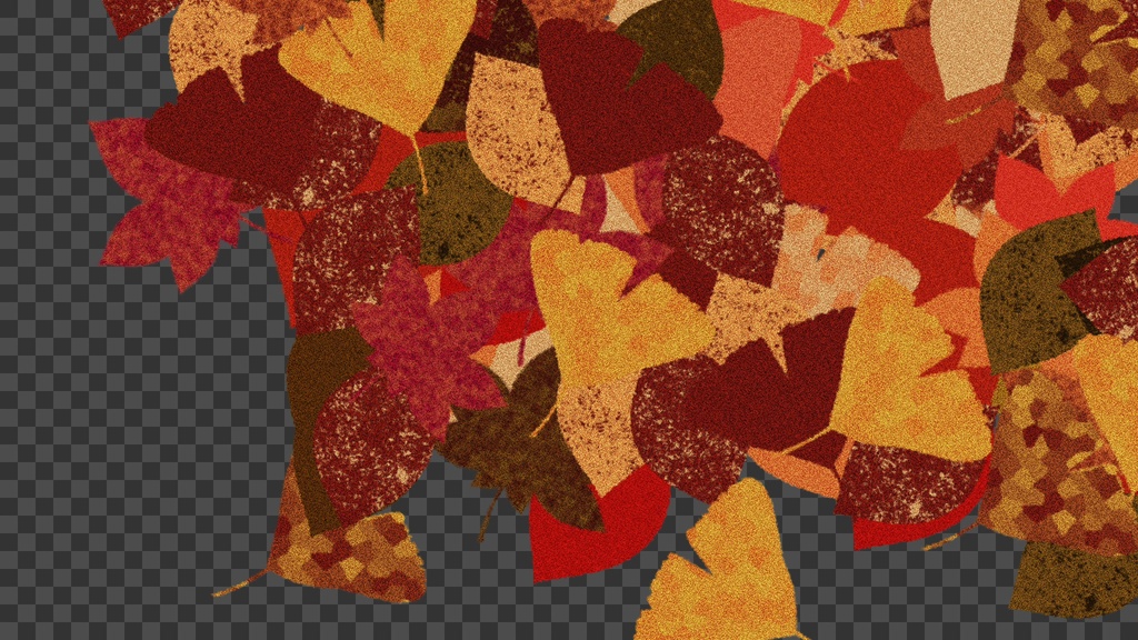 【透過トランジション】紅葉&チェックの秋色トランジション8種セット🍁mov・webm