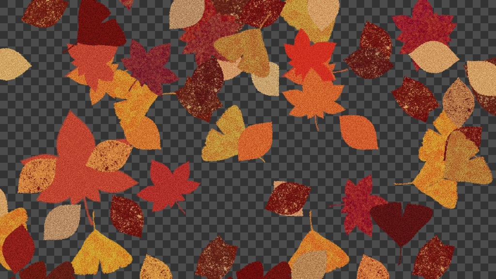 【透過トランジション】紅葉&チェックの秋色トランジション8種セット🍁mov・webm