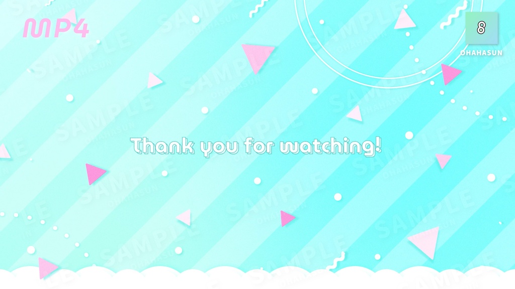 【動く配信画面セット✨】レトロなテレビとPOPなカラーが可愛い📺待機・終了画面と透過PNGパーツセット