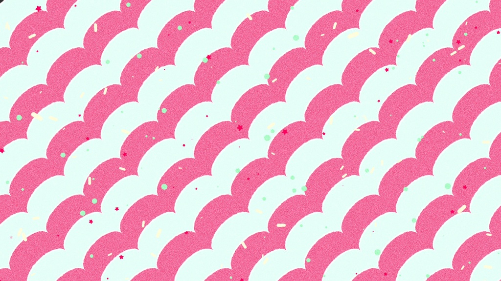 【透過】カラフル可愛いスイーツのトランジション4種セット✨・ピンク色🩷Webm・MOV