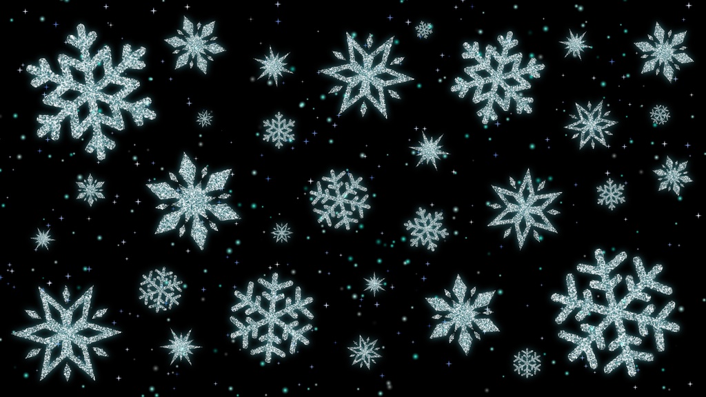【ループ背景|配信・動画】冬・クリスマス🎄❄️雪の結晶デザインの幻想的なループ背景・mp4・10秒ループ