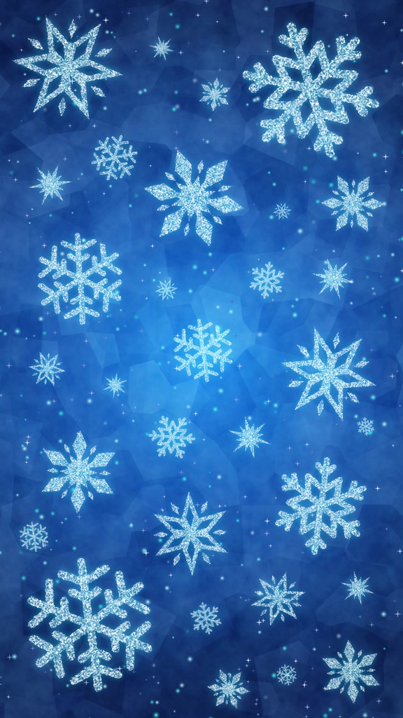 【ループ背景|配信・動画】冬・クリスマス🎄❄️雪の結晶デザインの幻想的なループ背景・mp4・10秒ループ
