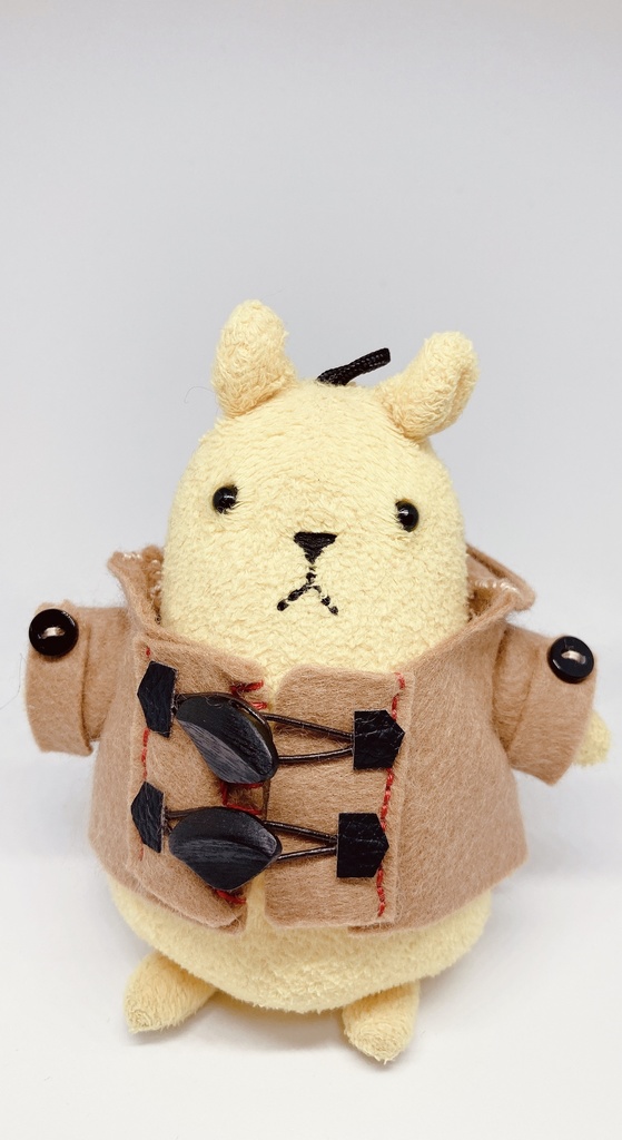 ［展示のみ］ツキぬい用コート（ダッフルコート）ショートver.   キャメル×レッドステッチ