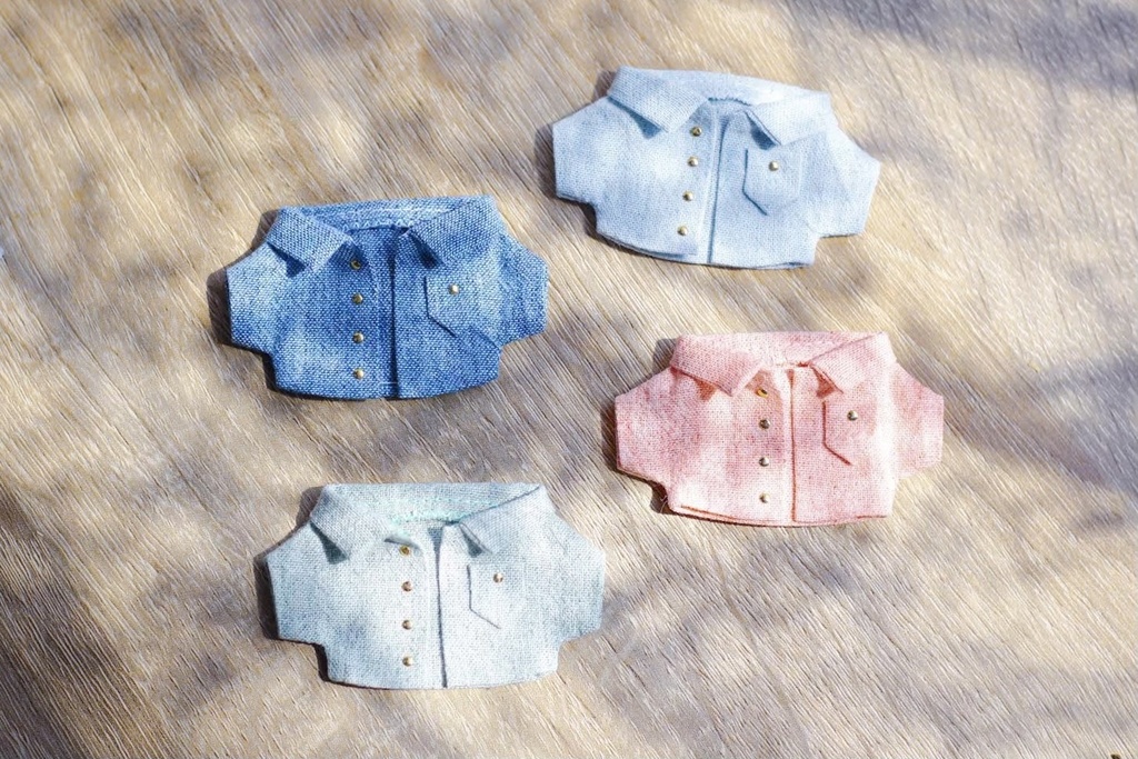 【ぬい服】薄手デニムシャツ