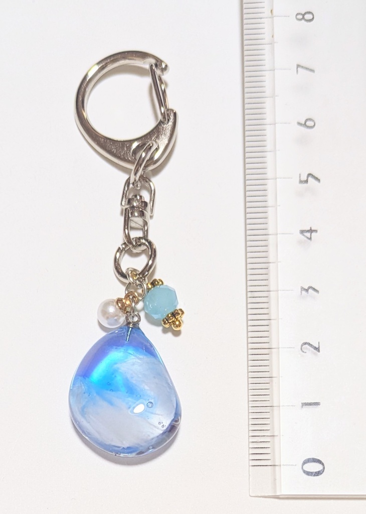 天然石風レジンキーホルダー(B)