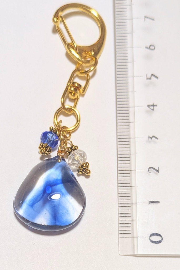 天然石風レジンキーホルダー(C)