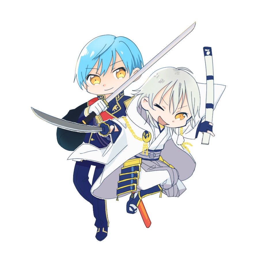 【刀剣乱舞】鶴丸国永・一期一振 手合わせアクリルキーホルダー