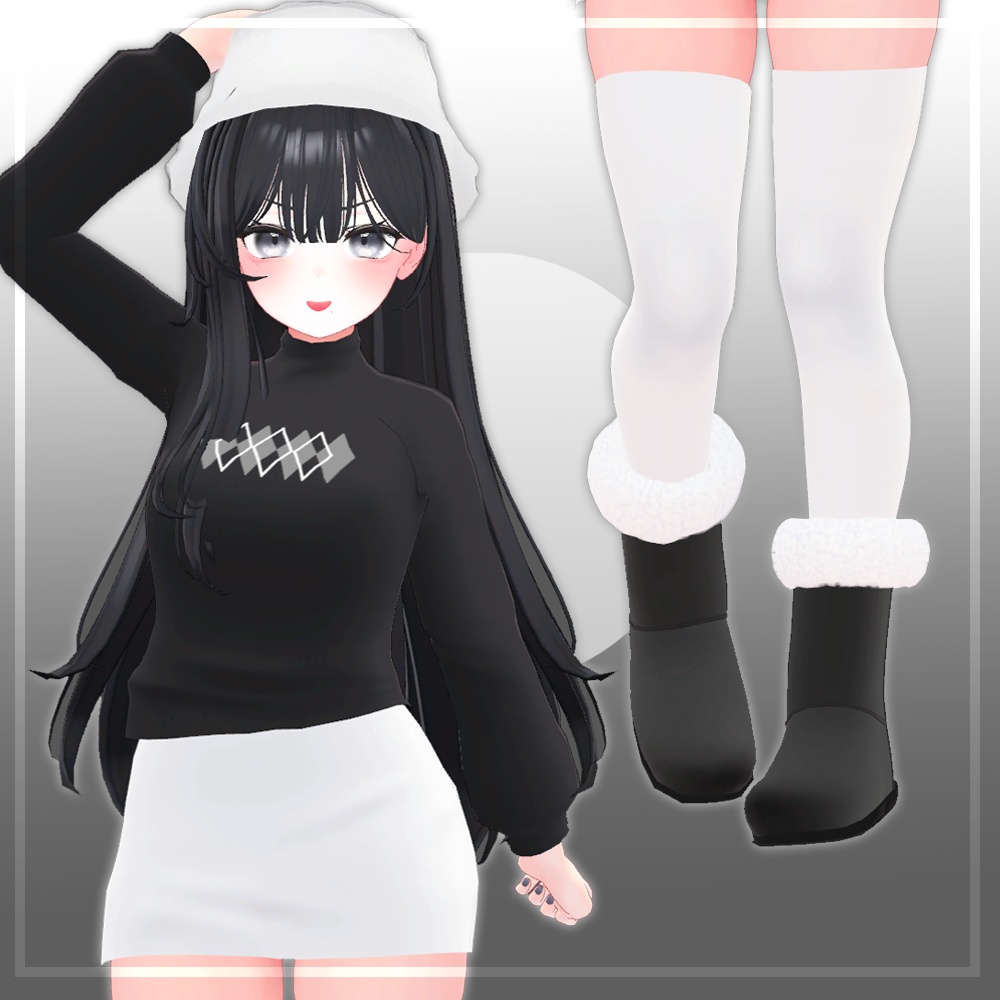 桔梗(Kikyo) Bucket hat & knit set / バケットハット ニット セット