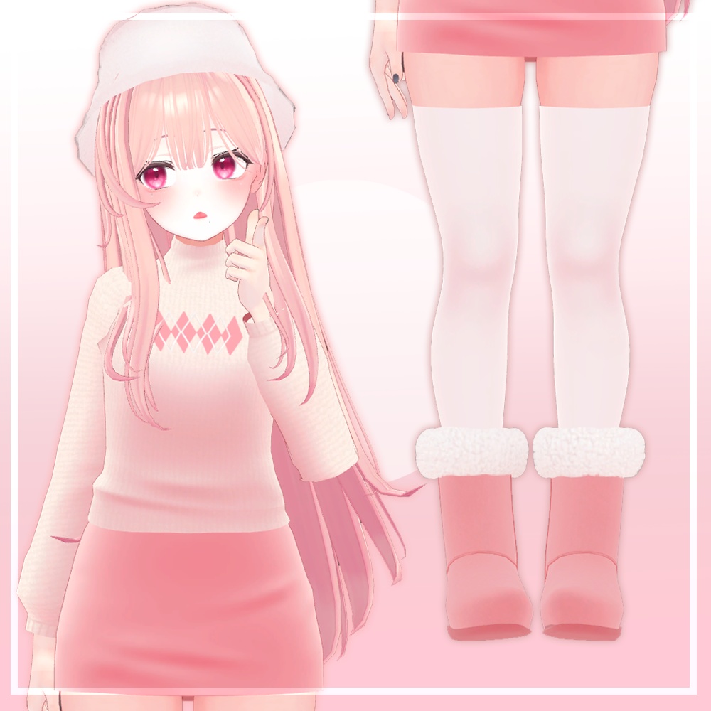 桔梗(Kikyo) Bucket hat & knit set / バケットハット ニット セット