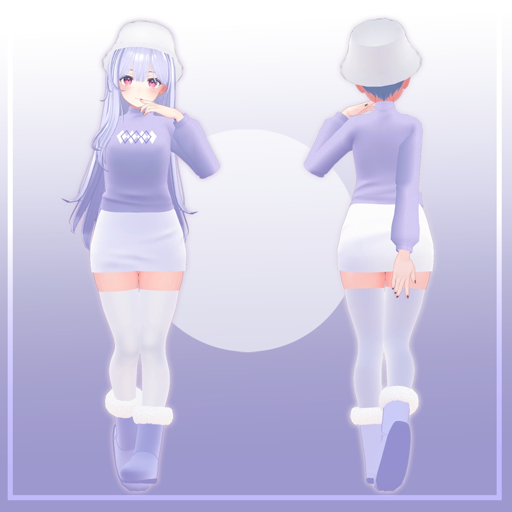 桔梗(Kikyo) Bucket hat & knit set / バケットハット ニット セット