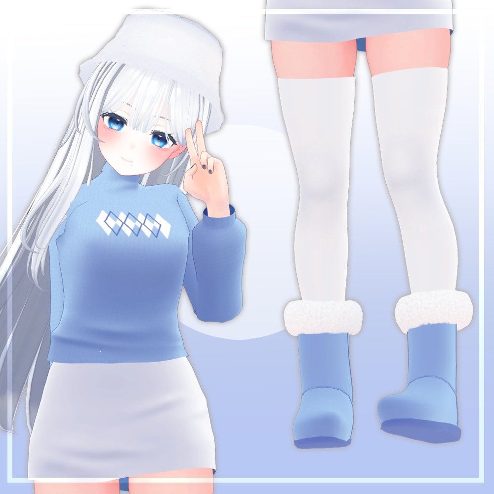 桔梗(Kikyo) Bucket hat & knit set / バケットハット ニット セット