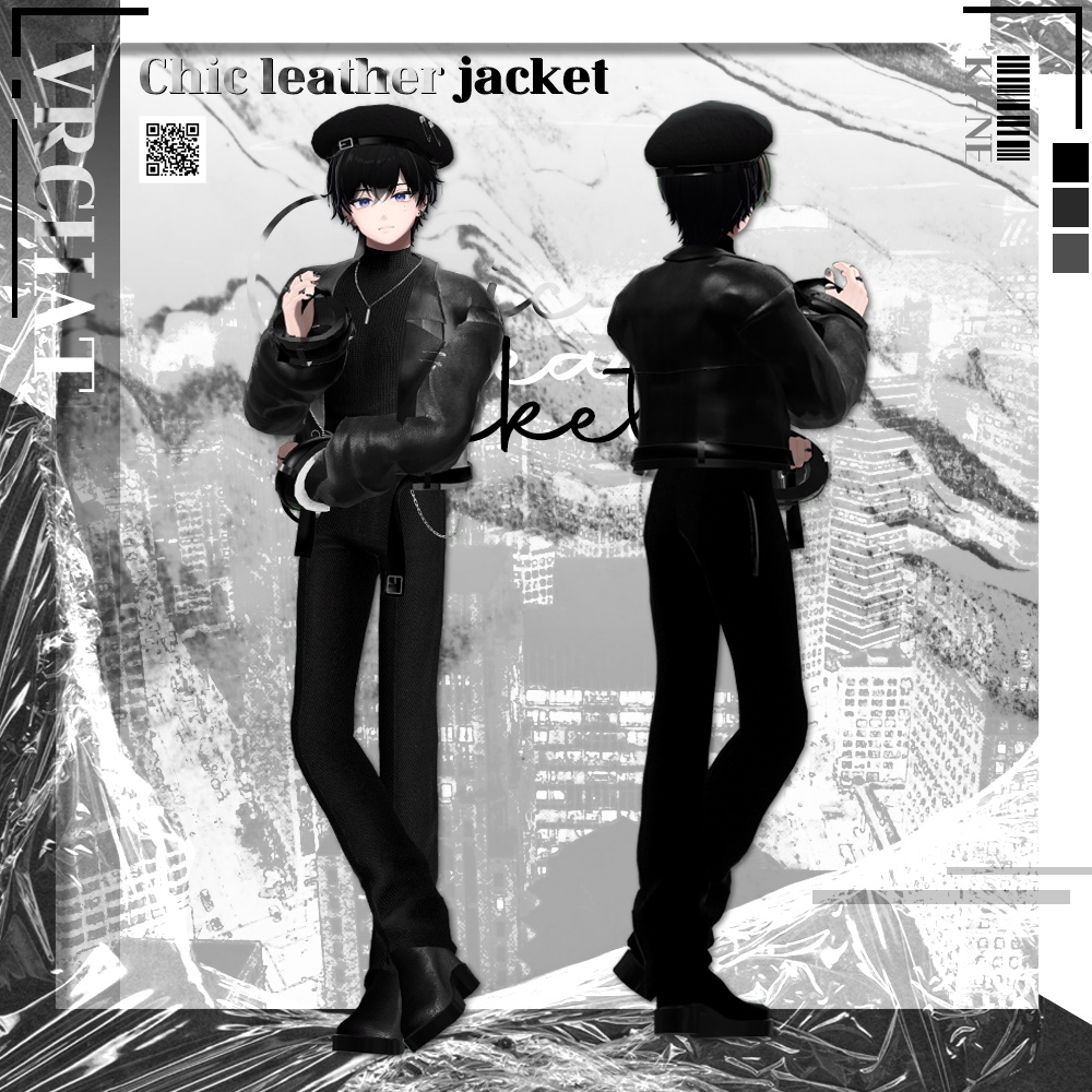 Chic leather jacket / シックなレザージャケット / 水瀬(Minase) / 狛乃(Komano) / (VRC)
