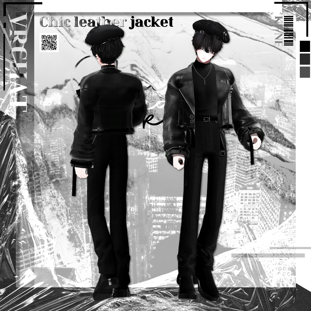 Chic leather jacket / シックなレザージャケット / 水瀬(Minase) / 狛乃(Komano) / (VRC)