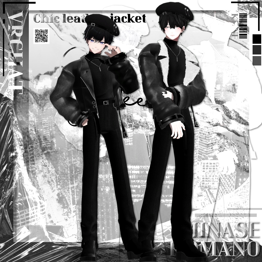 Chic leather jacket / シックなレザージャケット / 水瀬(Minase) / 狛乃(Komano) / (VRC)