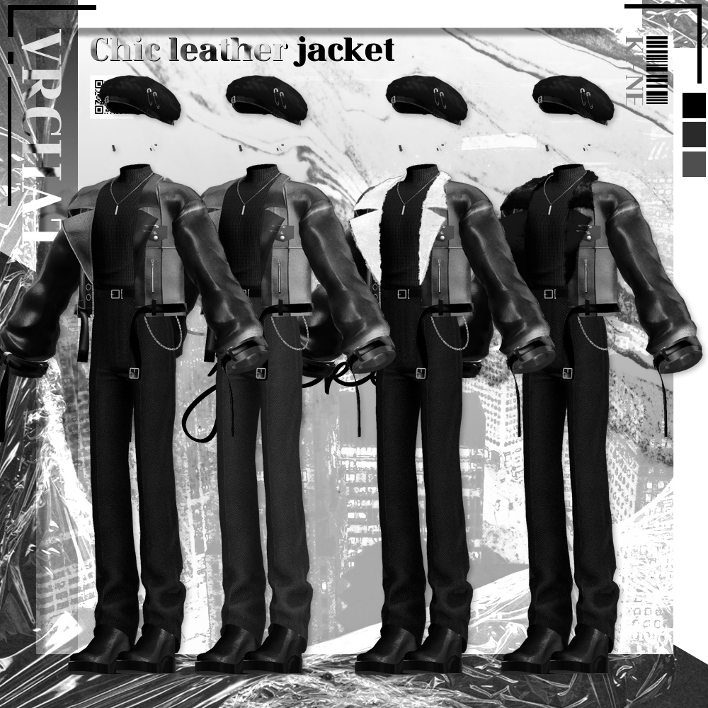 Chic leather jacket / シックなレザージャケット / 水瀬(Minase) / 狛乃(Komano) / (VRC)