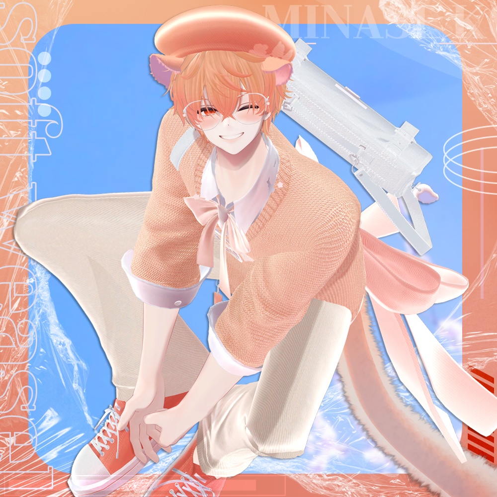 soft weasel / ribbon knit set / simple knit set / 水瀬(Minase) / 狛乃(Komano) / +Head / くうた(Kuuta) (VRC/VRChat)