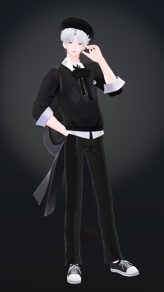 soft weasel / ribbon knit set / simple knit set / 水瀬(Minase) / 狛乃(Komano) / +Head / くうた(Kuuta) (VRC/VRChat)