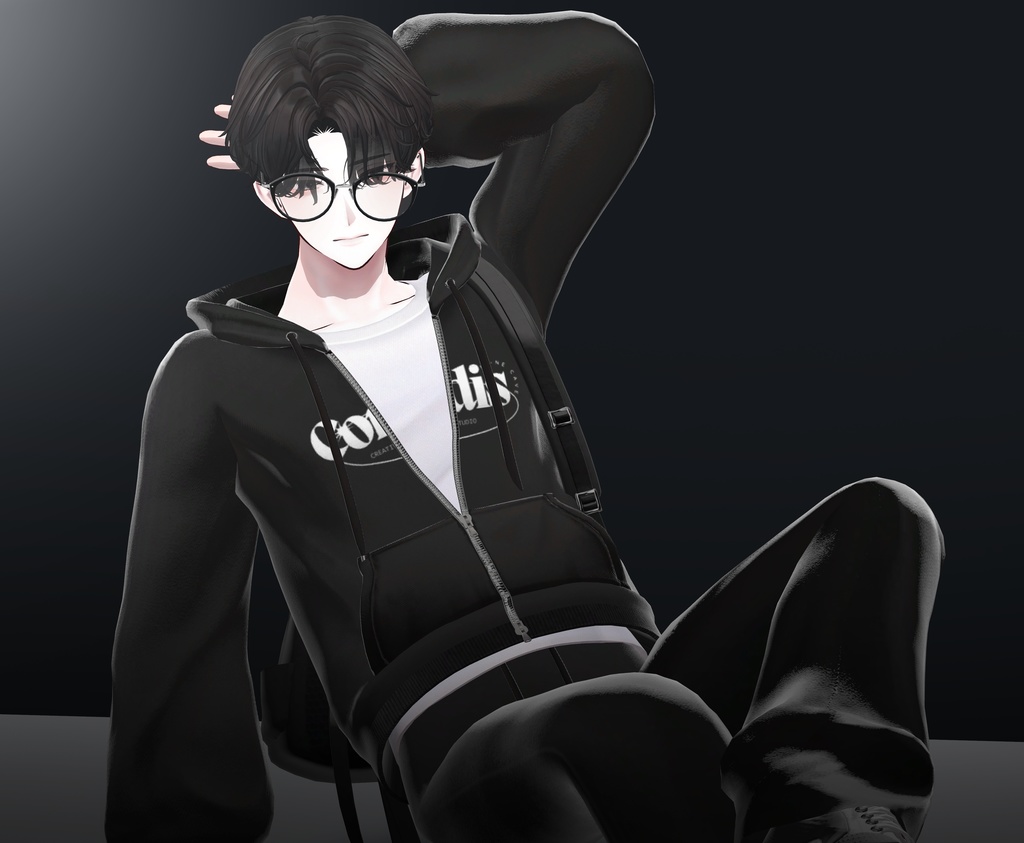 【4アバター対応】Zip hoodie set / 水瀬(Minase) / 狛乃(Komano) / くうた(Kuuta)/+Head / Casual,simple,hood,hoodie,training