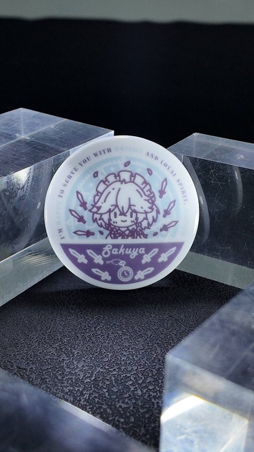 白磁バッジ　咲夜　２