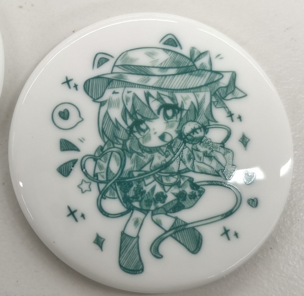 白磁バッジ　古明地こいし　線画シリーズ第一弾